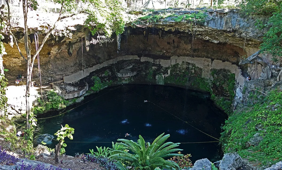 Cenote Zaci in Valladolid, an easy stop on the way back from Chichen Itza, Yucatan, Mexico