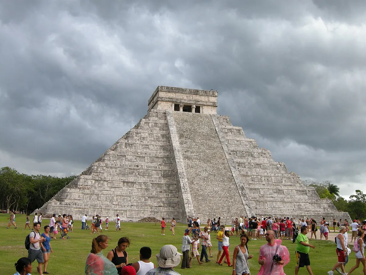 Pyramid of Kukulkan in morning light, the best time to visit Chichen Itza, Yucatan, Mexico