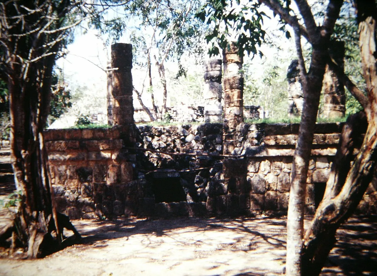 Ruins emerging from the jungle along the routes to Chichen Itza, Yucatan, Mexico